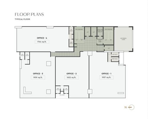  business-bay-commercial-2 Rachana Business Bay / Commercial-2 Typical  Cluster Plan
