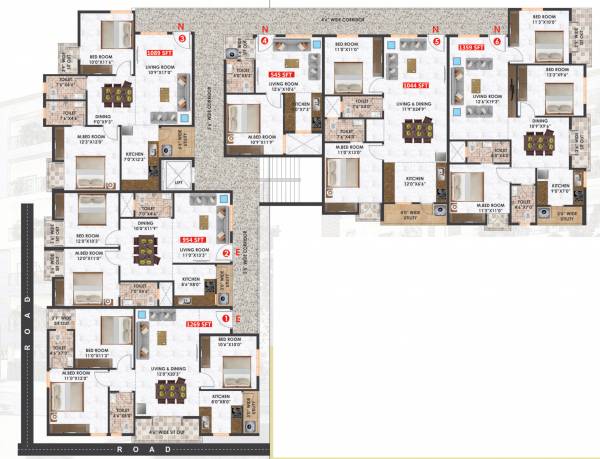  sai-serenity Sai Serenity Cluster Plan For Typical Floor Plan