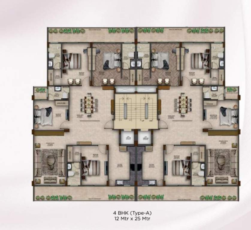  luxury builder floors 26 Luxury Builder Floors 26 Cluster Plan from 1st to 4th Floor