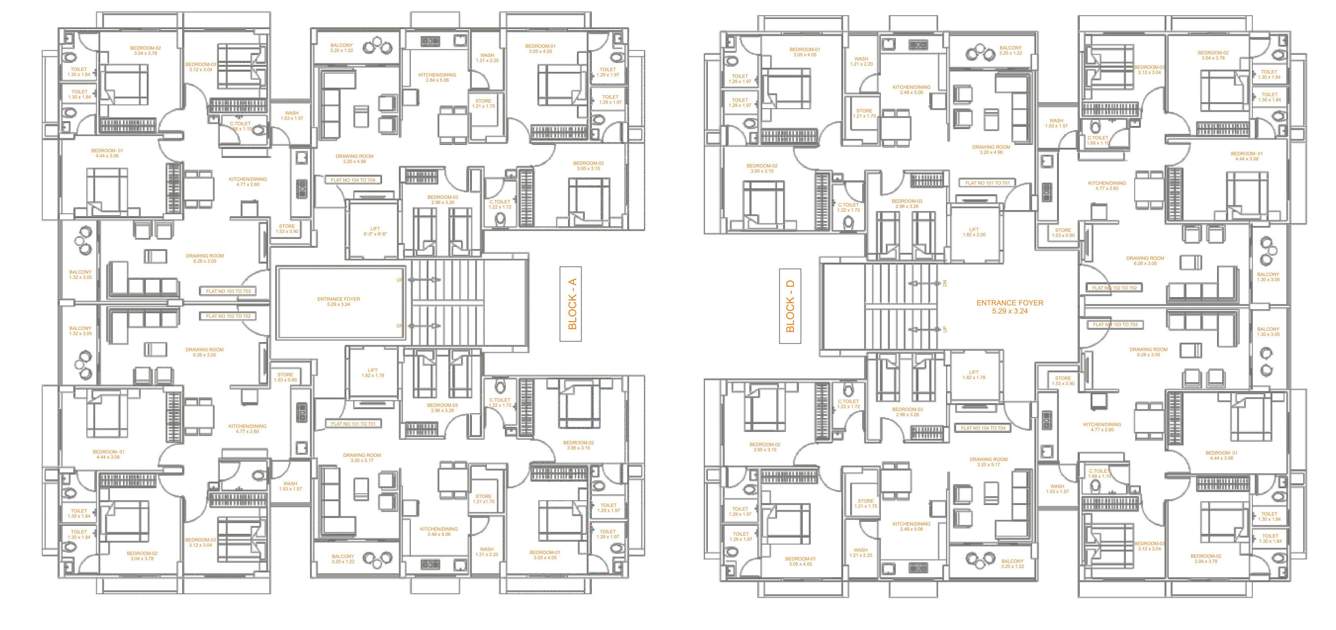  aatrey ivaan 5 Block A And D Cluster Plan From 1st To 7th Floor
