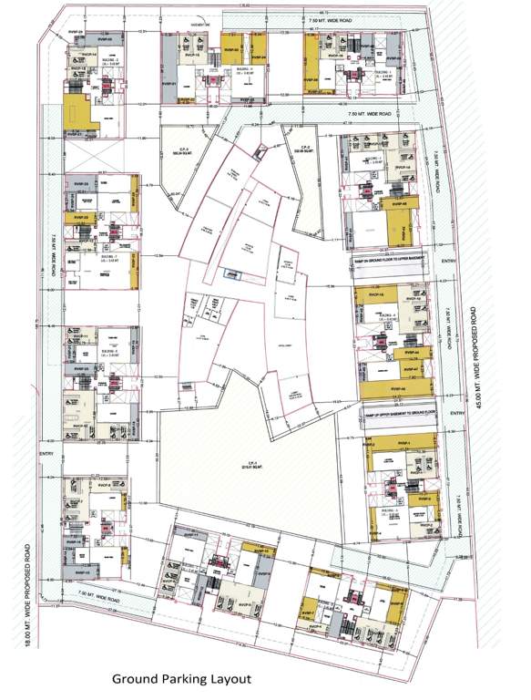 menorca Block A,B,C,D,E,F,G,H,I,J,K Cluster Plan For Ground Floor