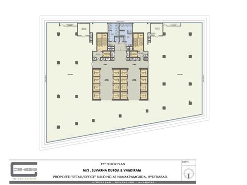  suvarna-durga-tech-park Suvarna Durga Tech Park Cluster Plan for 12th Floor