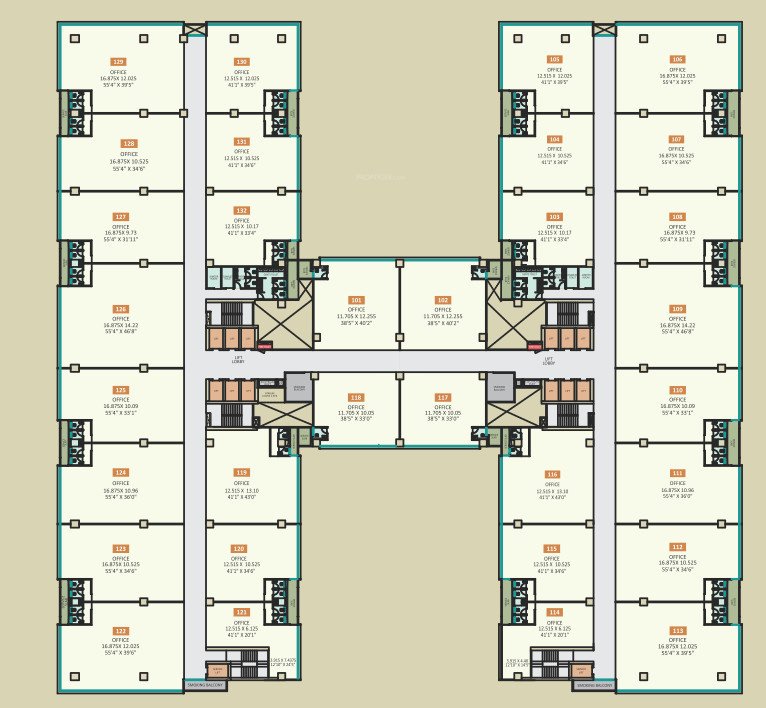  shubh infinity Commercial Building Cluster Plan For 1st Floor