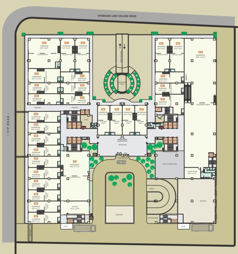  shubh-infinity Commercial Building Cluster Plan For Ground Floor