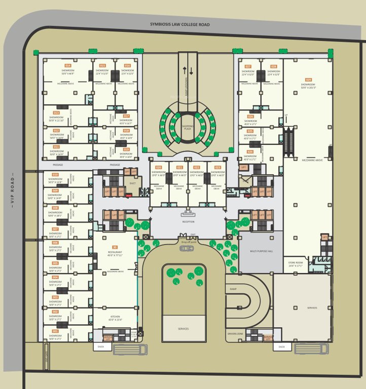  shubh infinity Commercial Building Cluster Plan For Ground Floor
