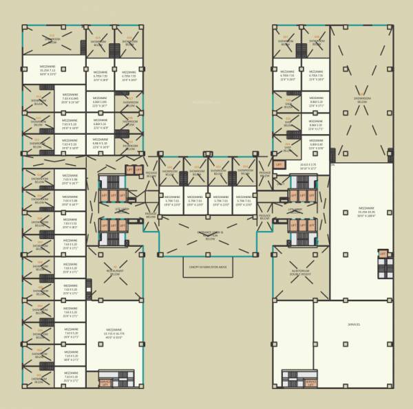  shubh-infinity Commercial Building Cluster Plan For Typical Flooe Plan