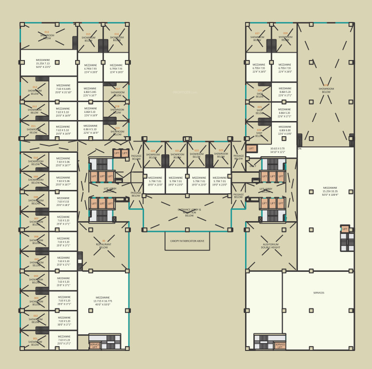  shubh infinity Commercial Building Cluster Plan For Typical Flooe Plan