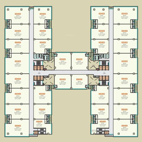 shubh-infinity Commercial Building Cluster Plan From 2nd To 3rd Floor