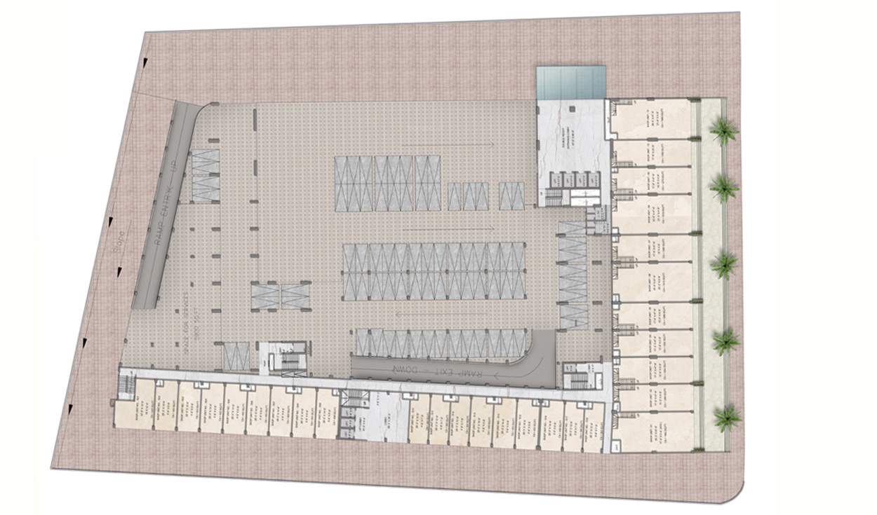  centrum business square phase 1 IT Park Building A Wing Cluster Plan for ground Floor
