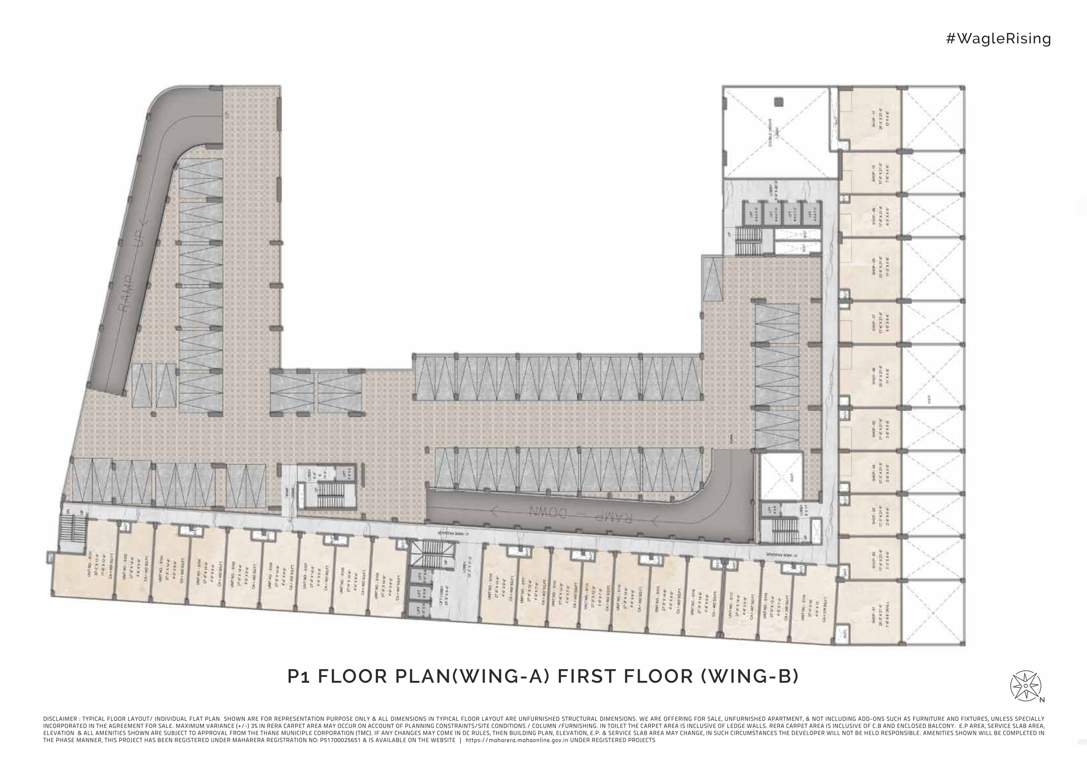  centrum business square phase 1 Shopping Arcade Building B Wing Cluster Plan for 1st Floor