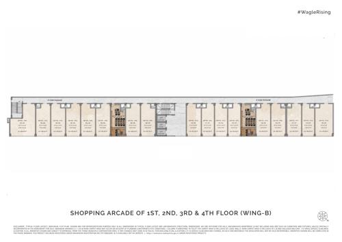  centrum-business-square-phase-1 Shopping Arcade Building B Wing Cluster Plan from 1st to 4th Floor