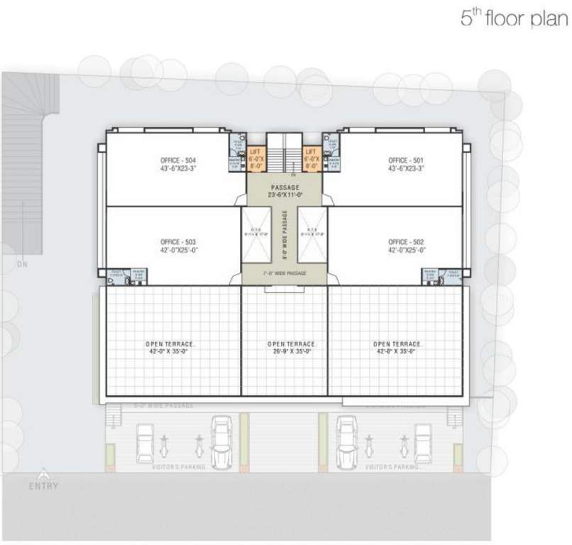  icon B Cluster Plan For 5th Floor