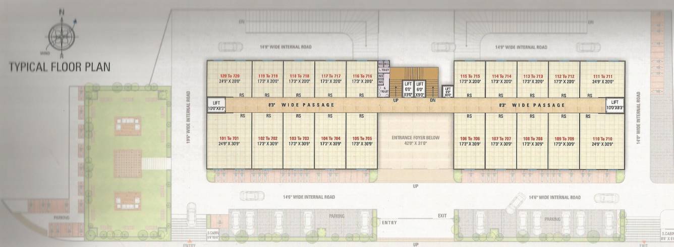 mds dream landmark Shop Typical Cluster Plan