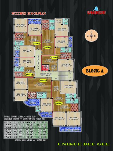  bee-gee-complex Block A Cluster Plan from 1st to 6th Floor