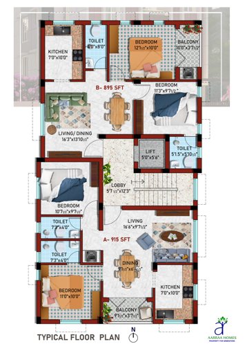  thirubuvanam Thirubuvanam Cluster Plan from 1st to 3rd Floor