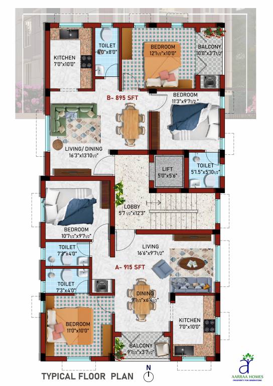  thirubuvanam Thirubuvanam Cluster Plan from 1st to 3rd Floor