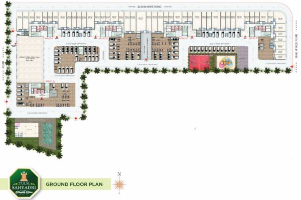  sahyadri Wing A To E Ground Cluster Plan