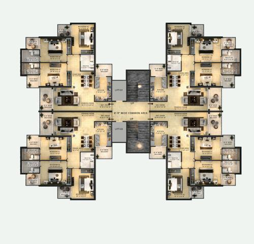 Block A And B Cluster Plan from 1st to 14th Floor the-suman-marvelous Block A And B Cluster Plan from 1st to 14th Floor
