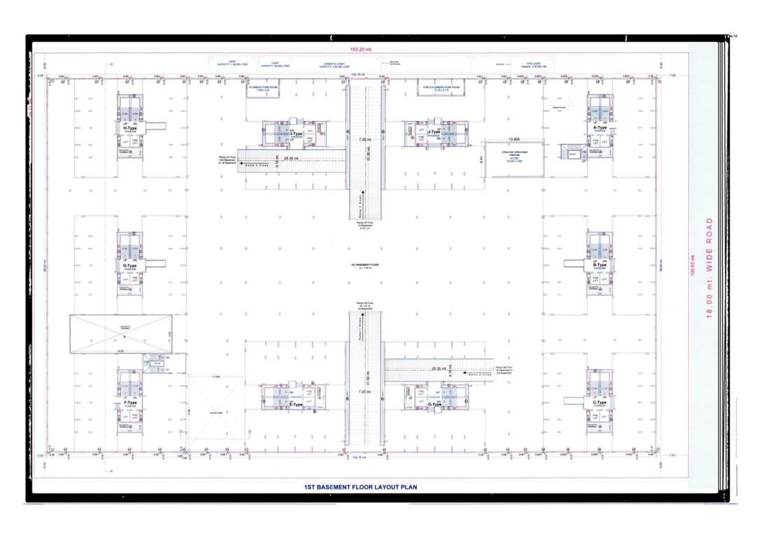  maxton Block A To Block J 1st Basement Cluster Plan