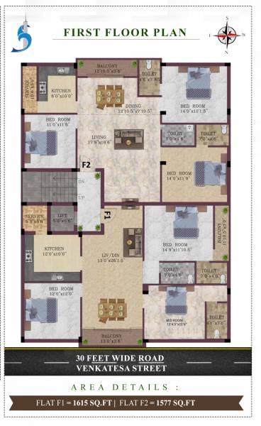  royal-paradise Royal Paradise Cluster Plan for 1st Floor