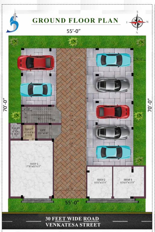  royal paradise Royal Paradise Cluster Plan for ground Floor