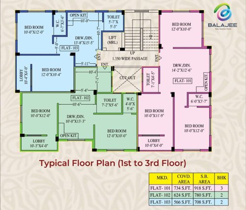  plaza Plaza Cluster Plan from 1st to 3rd Floor