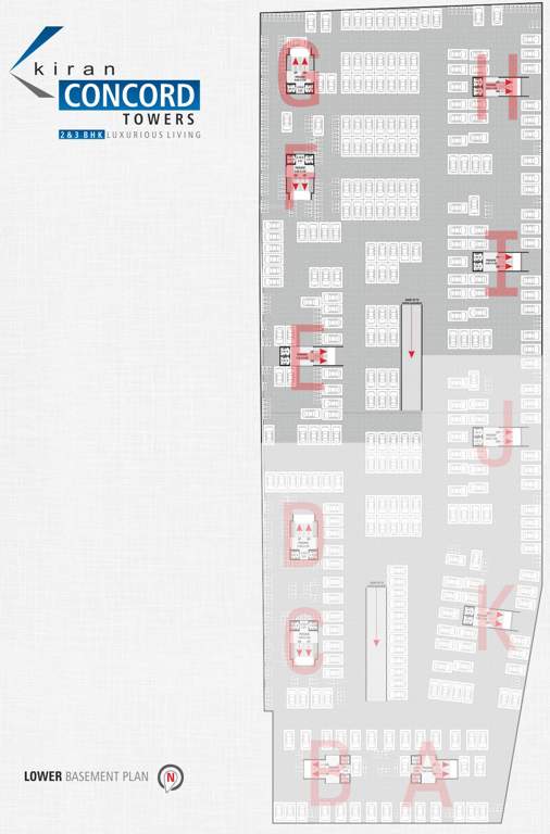  concord towers E To I Lower Basement Cluster Plan
