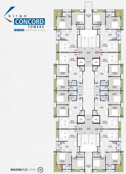  concord-towers F & G Typical Cluster Plan