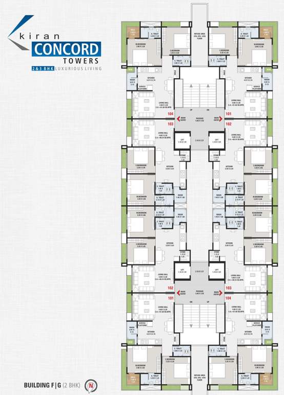  concord towers F & G Typical Cluster Plan