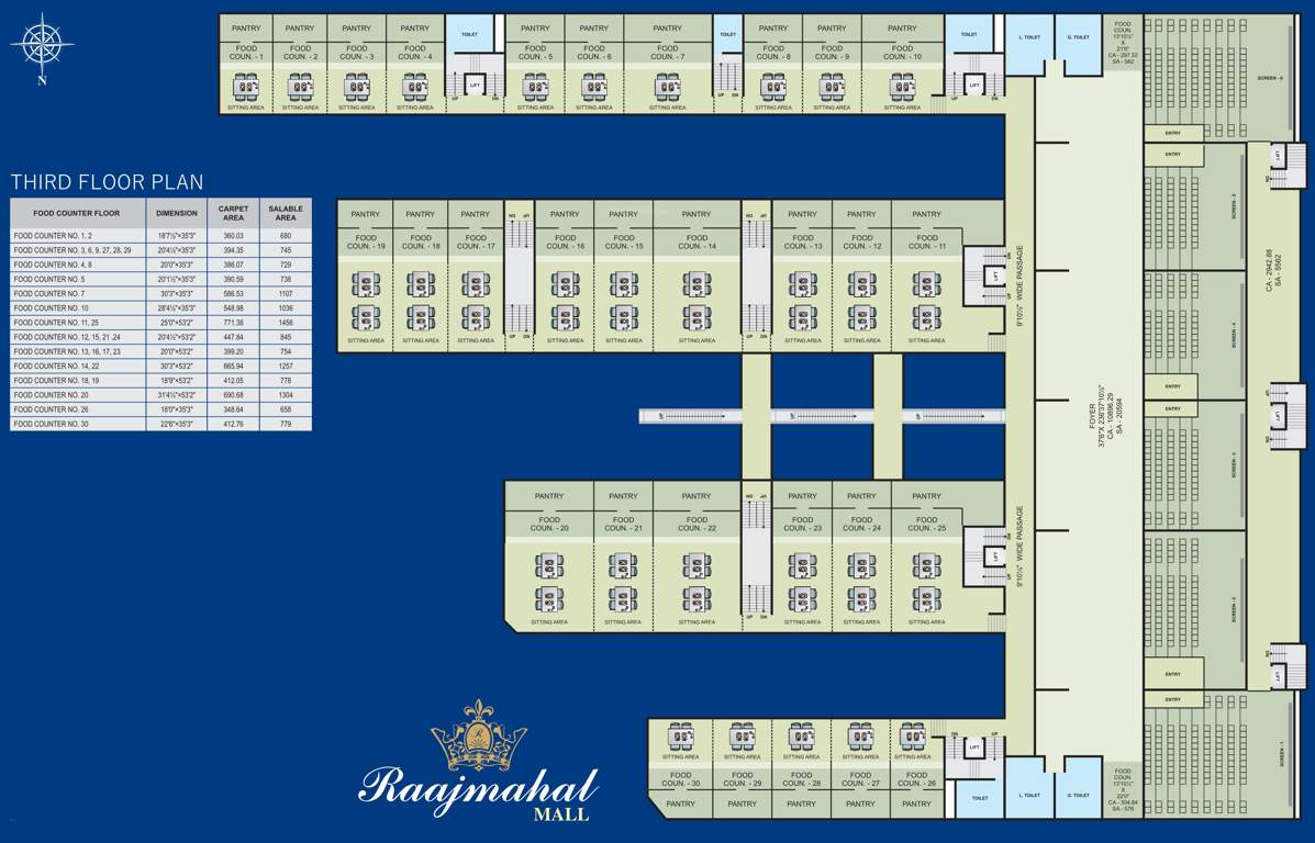  mall 1 Commercial Building Cluster Plan For 3rd Floor