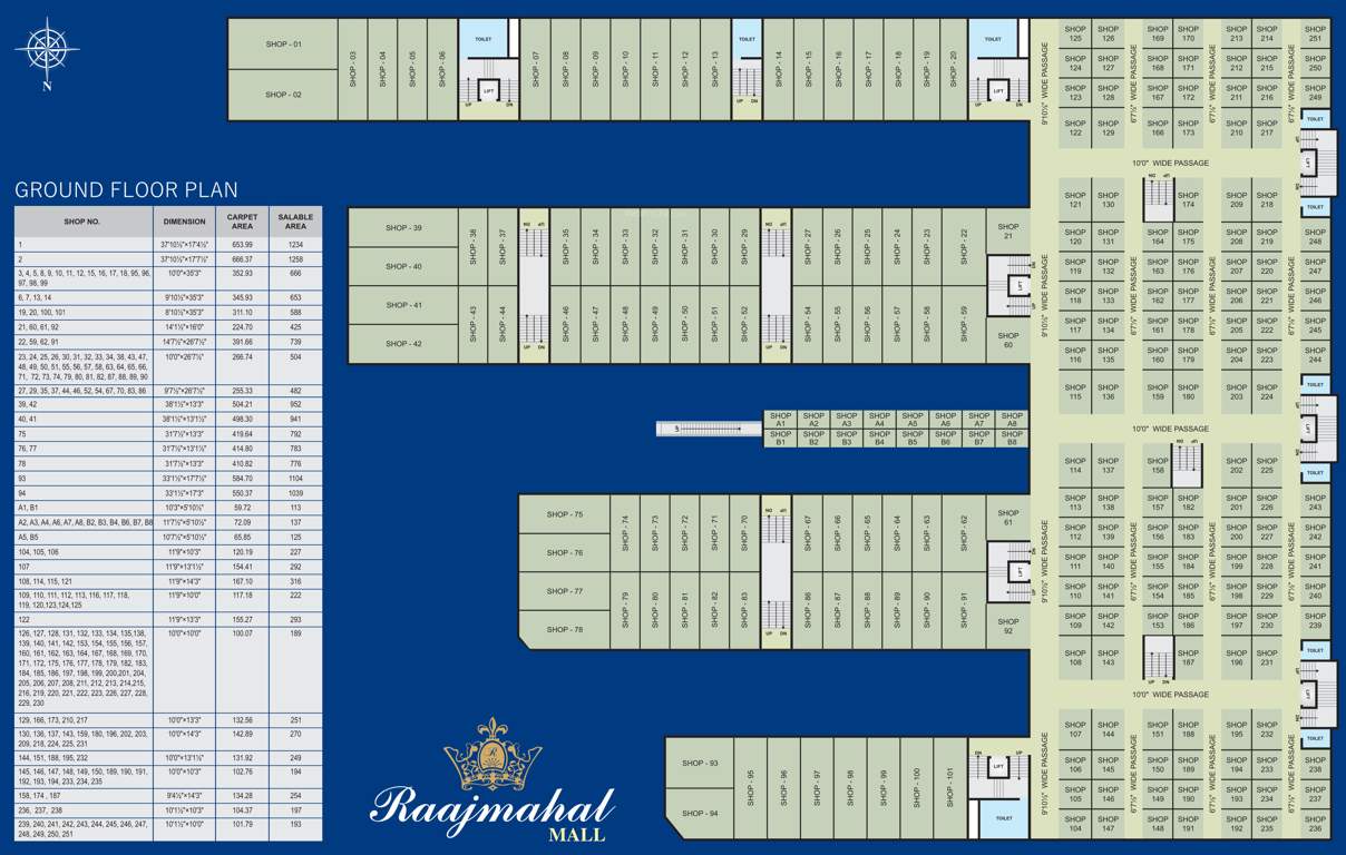  mall 1 Commercial Building Ground Cluster Plan