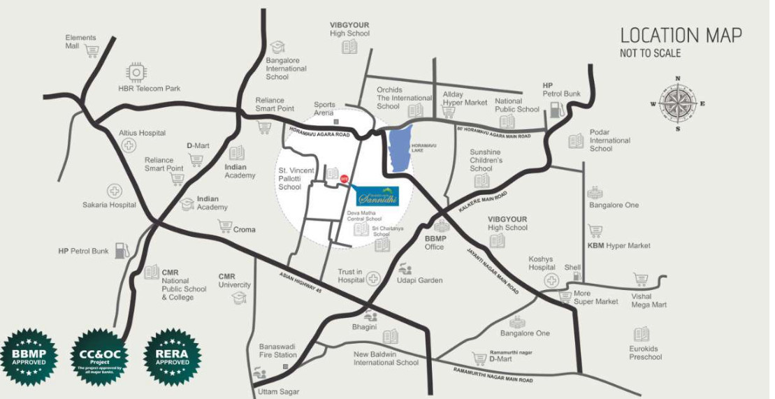  vari sannidhi Location Plan