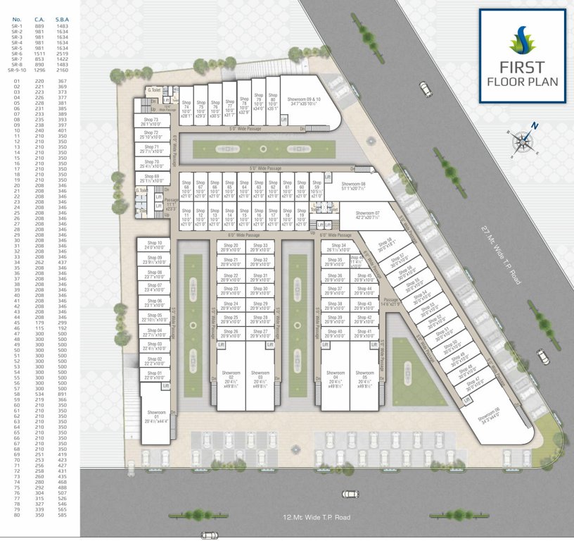  siddeshwar the business harbour 1 Cluster Plan For 1st Floor