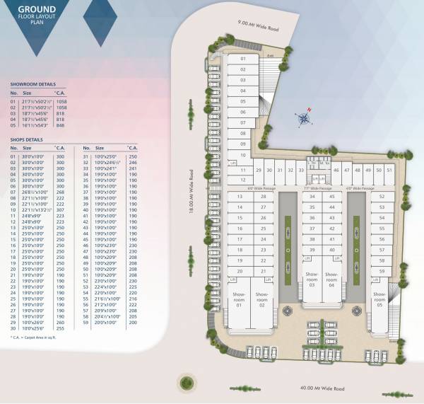 1 Ground Cluster Plan shree-siddheshwar-hallmark 1 Ground Cluster Plan