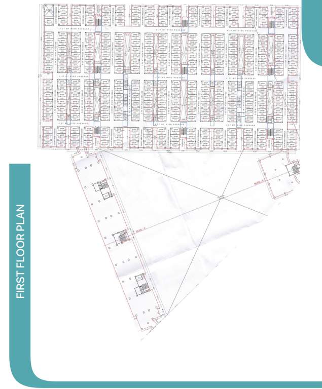 radha raman textile market phase 2 B, C, D Cluster Plan For 1st Floor