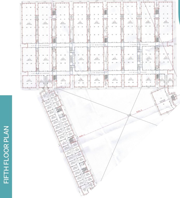 radha raman textile market phase 2 B, C, D Cluster Plan For 5th Floor