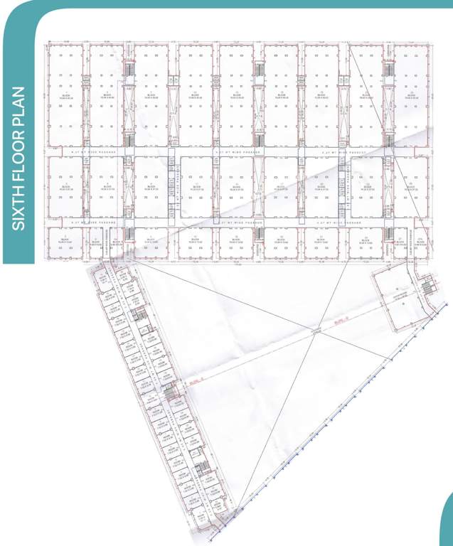radha raman textile market phase 2 B, C, D Cluster Plan For 6th Floor