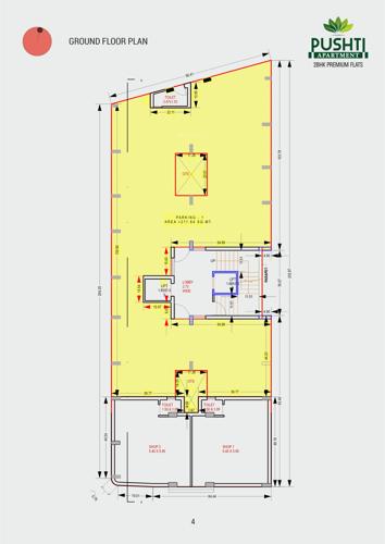  pushti-apartments Pushti Apartments Cluster Plan for ground Floor