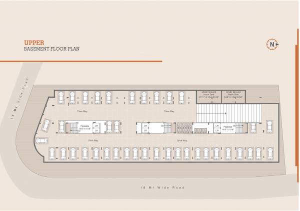 Block E Cluster Plan for Upper Basement Floor ratnam-greenfield-ii- Block E Cluster Plan for Upper Basement Floor