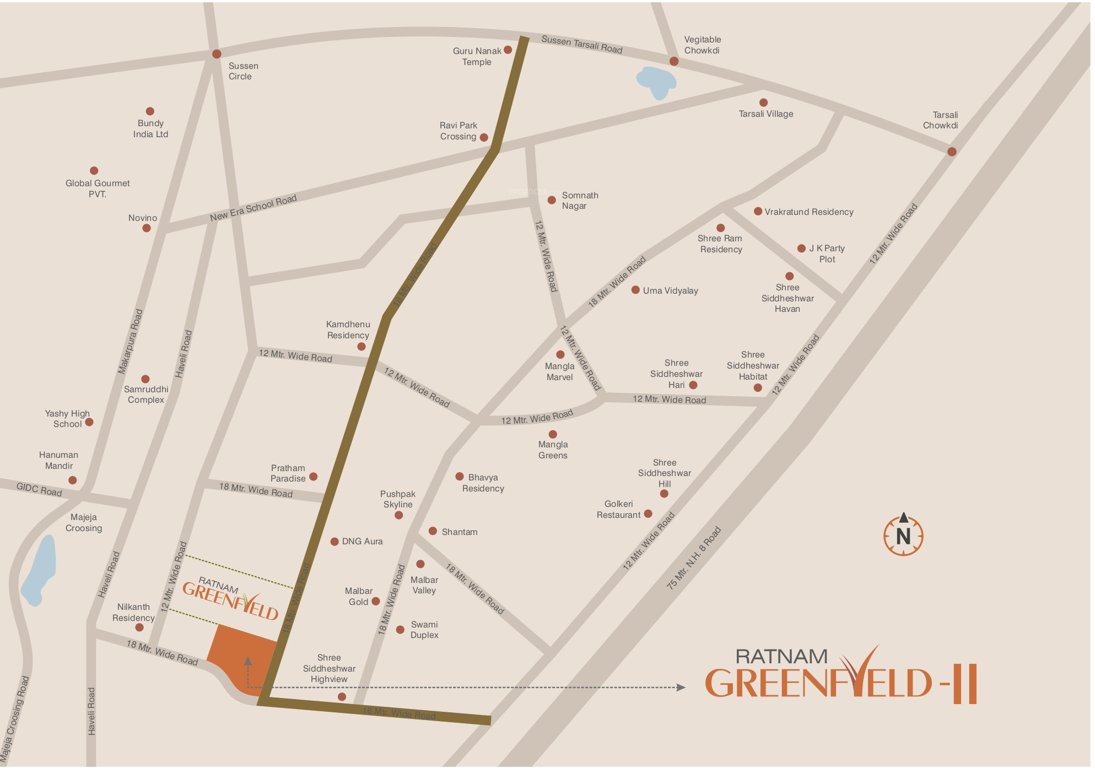 ratnam greenfield ii Location Plan