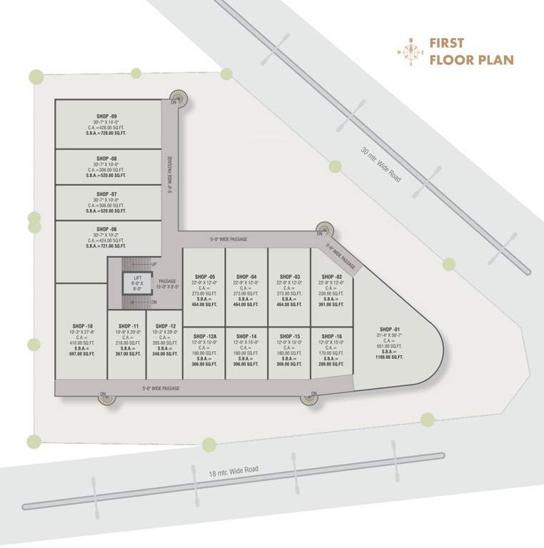  le city center Tower Cluster Plan For 1st Floor