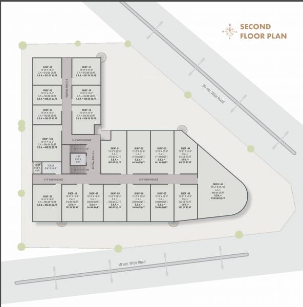  le-city-center Tower Cluster Plan For 2nd Floor
