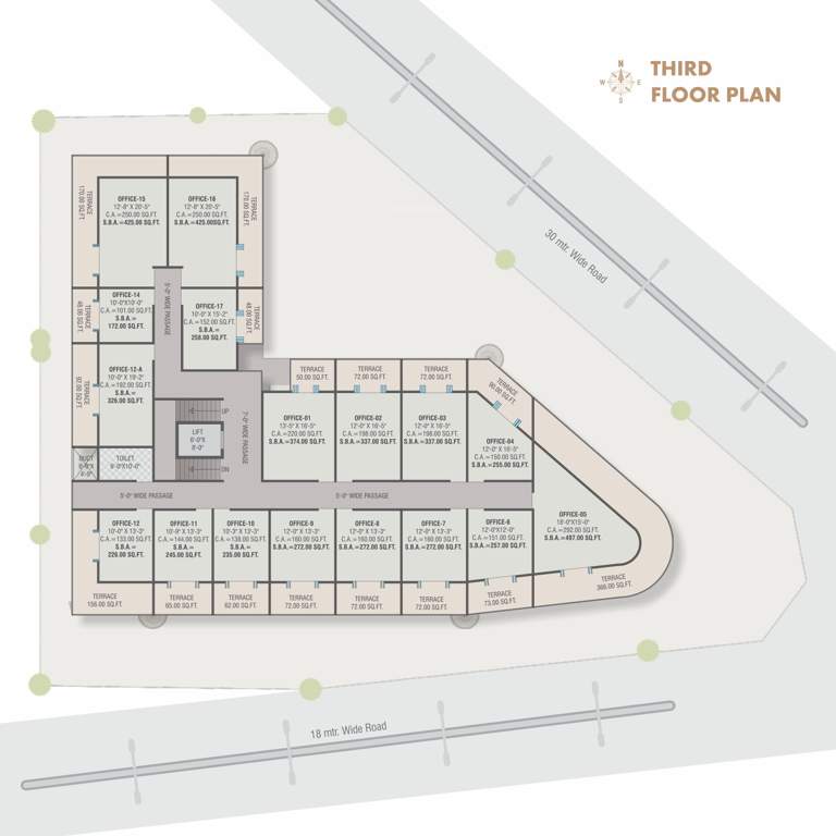  le city center Tower Cluster Plan For 3rd Floor
