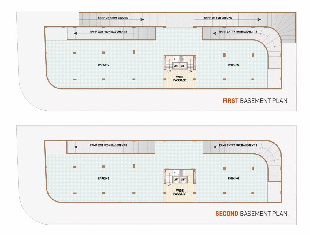  keshavam square Tower A Cluster Plan for Basement 1 And 2 Floor