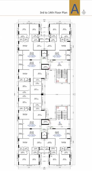  river-side-tower Block A & B Cluster Plan from 3rd to 14th Floor