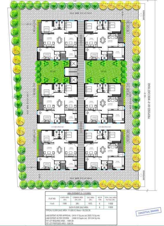 vilaasini Dummy Tower Cluster Plan