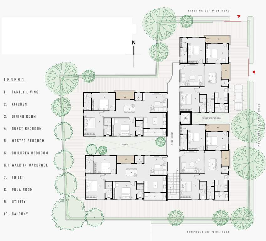  yodha Yodha Cluster Plan from 1st to 5th Floor