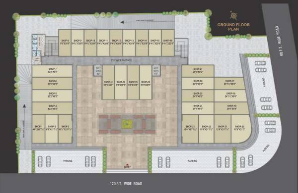 1 Cluster Plan For Ground Floor pluto-multiplex-and-business-center 1 Cluster Plan For Ground Floor