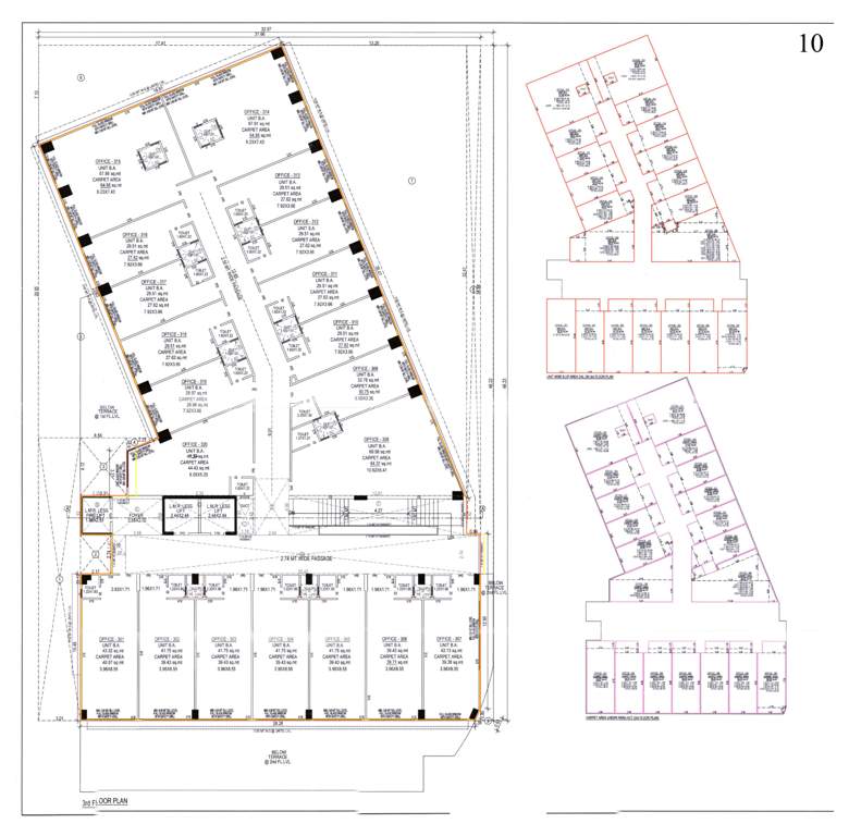  pushti sparsh arcade Pushti Sparsh Arcade Cluster Plan for 3rd Floor