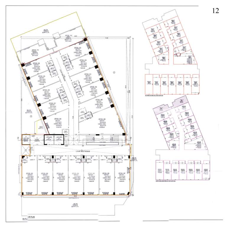  pushti sparsh arcade Pushti Sparsh Arcade Cluster Plan for 5th Floor
